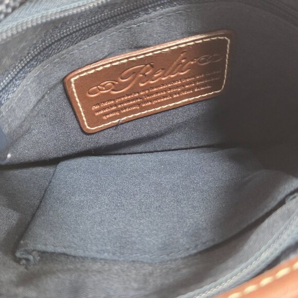 Relic Womens Small Crossbody Shoulder Bag Blue Top Zip Inside Pocket - Picture 6 of 10